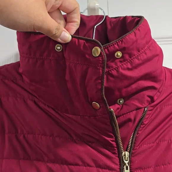Small Maroon Active USA Puffer Coat - Picture 3 of 11